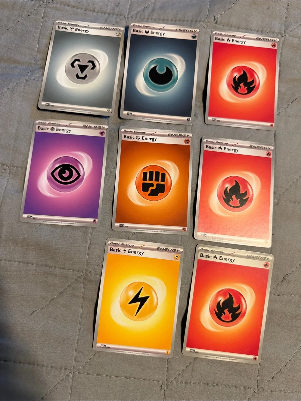 BUNDLE of 8 Random Pokémon Basic Energy Cards